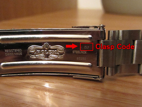 rolex serial numbers and clasp codes
